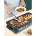 INTEXCA Portable Multifunctional Electric Grill w/ Non-Stick Cooking Surface Adjustable Temperature Knob 